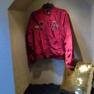 dark red Bomber Jacket